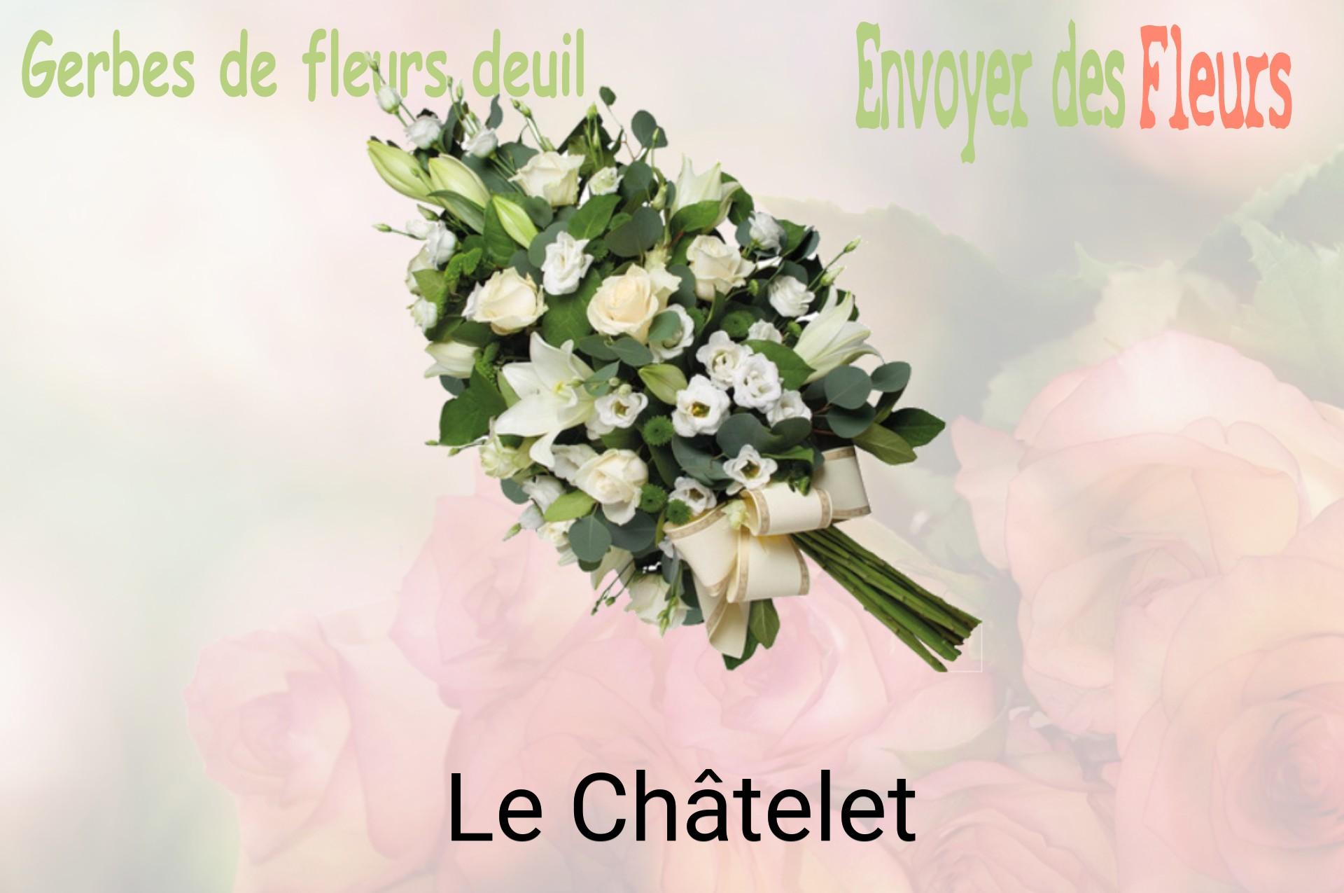 Gerbe de fleurs de deuil livrée à Le Châtelet